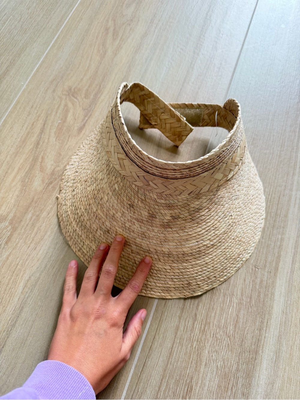 L SPACE Straw Visor Sun Hat - Natural